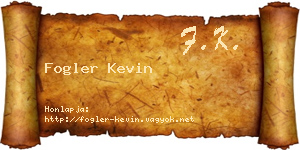 Fogler Kevin névjegykártya